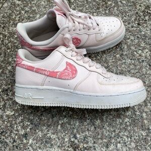 Nike Air Force 1 low top paisley shoes